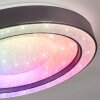 Plafonnier Zeballos LED Blanc, 1 lumière, Télécommandes, Changeur de couleurs