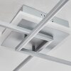 Plafonnier Lithgow LED Argenté, 2 lumières, Télécommandes, Changeur de couleurs