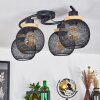 Plafonnier Reiden Noir, 4 lumières