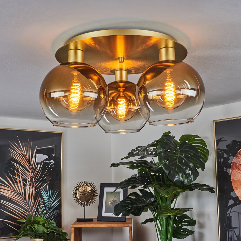 Plafonnier Pascal Laiton, 3 lumières main product photo