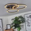 Plafonnier Xena LED Noir, 1 lumière, Télécommandes