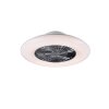 Ventilateur Reality Visby LED Chrome, 1 lumière, Télécommandes