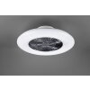 Ventilateur Reality Visby LED Chrome, 1 lumière, Télécommandes