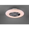 Ventilateur Reality Visby LED Chrome, 1 lumière, Télécommandes