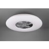 Ventilateur Reality Visby LED Chrome, 1 lumière, Télécommandes