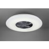 Ventilateur Reality Visby LED Chrome, 1 lumière, Télécommandes