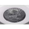 Ventilateur Reality Visby LED Chrome, 1 lumière, Télécommandes