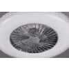 Ventilateur Reality Harstad LED Chrome, 1 lumière, Télécommandes