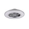 Ventilateur Reality Harstad LED Chrome, 1 lumière, Télécommandes