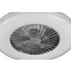 Ventilateur Reality Harstad LED Chrome, 1 lumière, Télécommandes