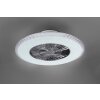 Ventilateur Reality Harstad LED Chrome, 1 lumière, Télécommandes