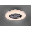 Ventilateur Reality Harstad LED Chrome, 1 lumière, Télécommandes