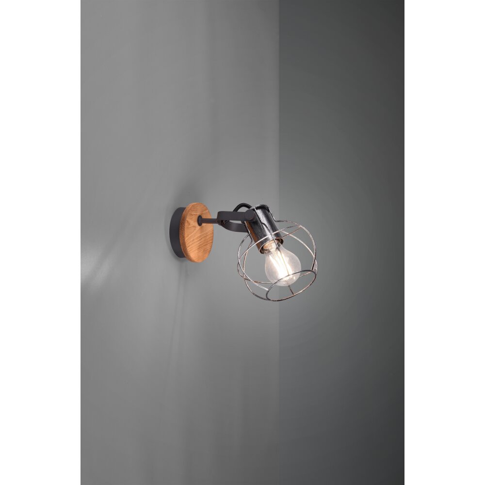 Applique murale Sundsvall Bois foncé, Noir, 1 lumière main product photo