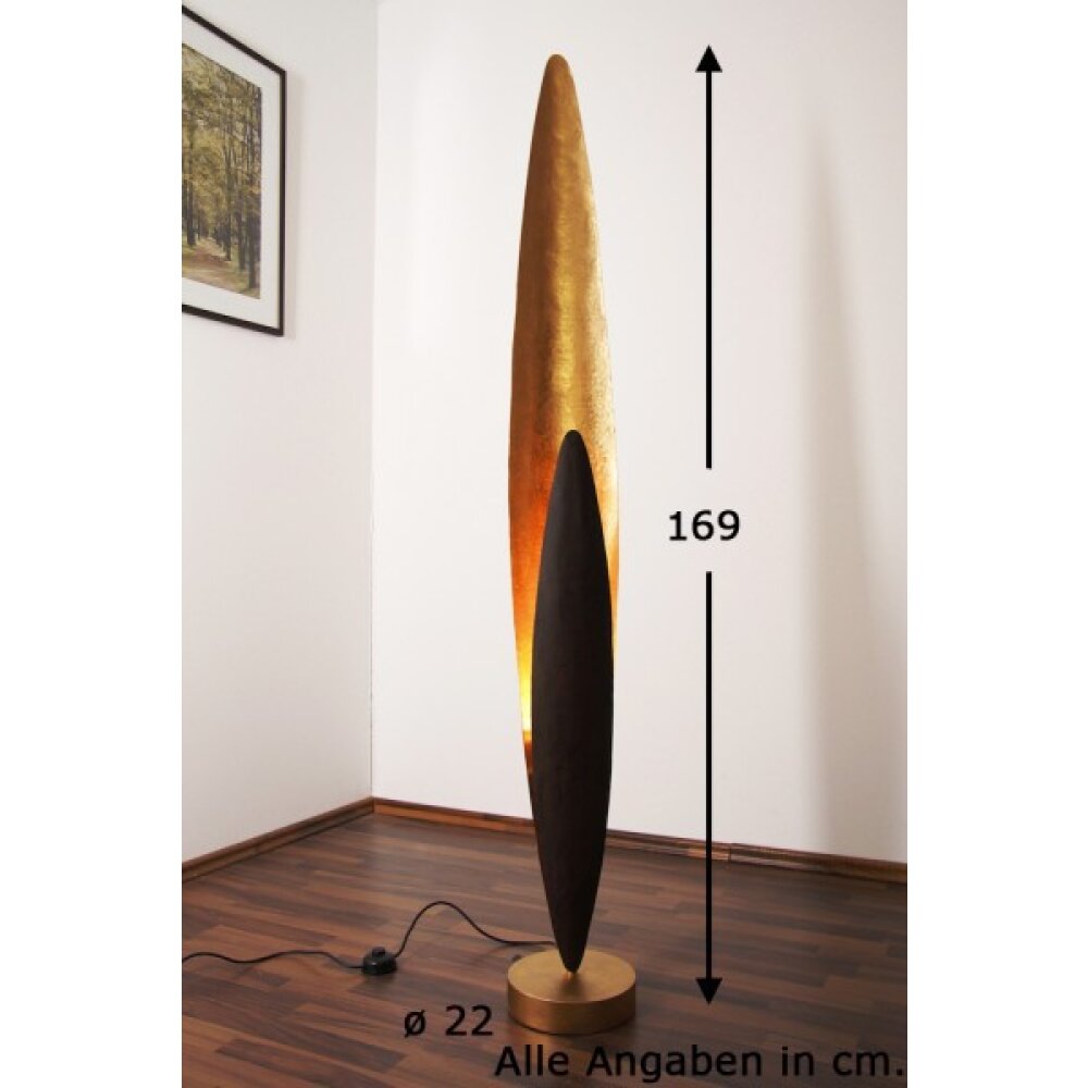 Lampadaire Holländer LINGUA Or, Laiton, 1 lumière main product photo