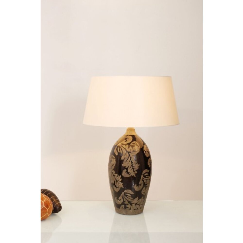 Lampe de table Holländer TOULOUSE Brun doré, Noir, 1 lumière main product photo