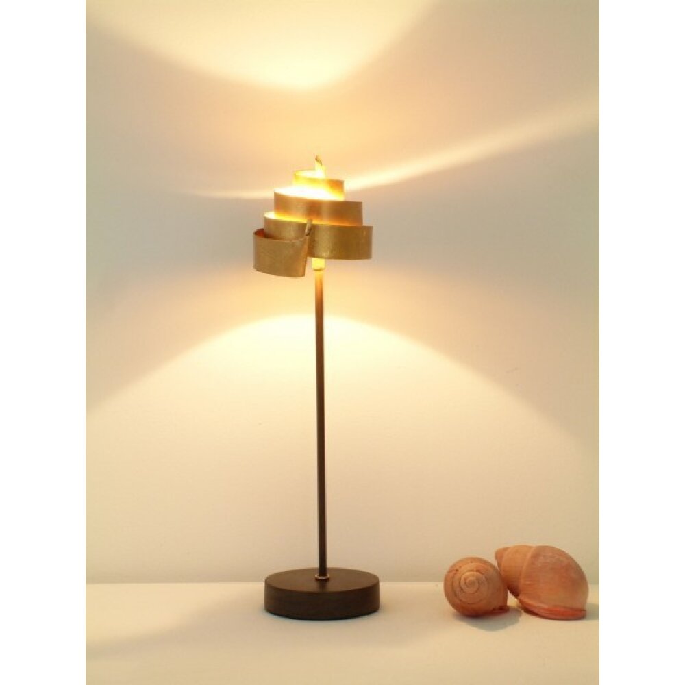 Lampe de table Holländer PICCOLA BANDEROLE Brun doré, 1 lumière main product photo