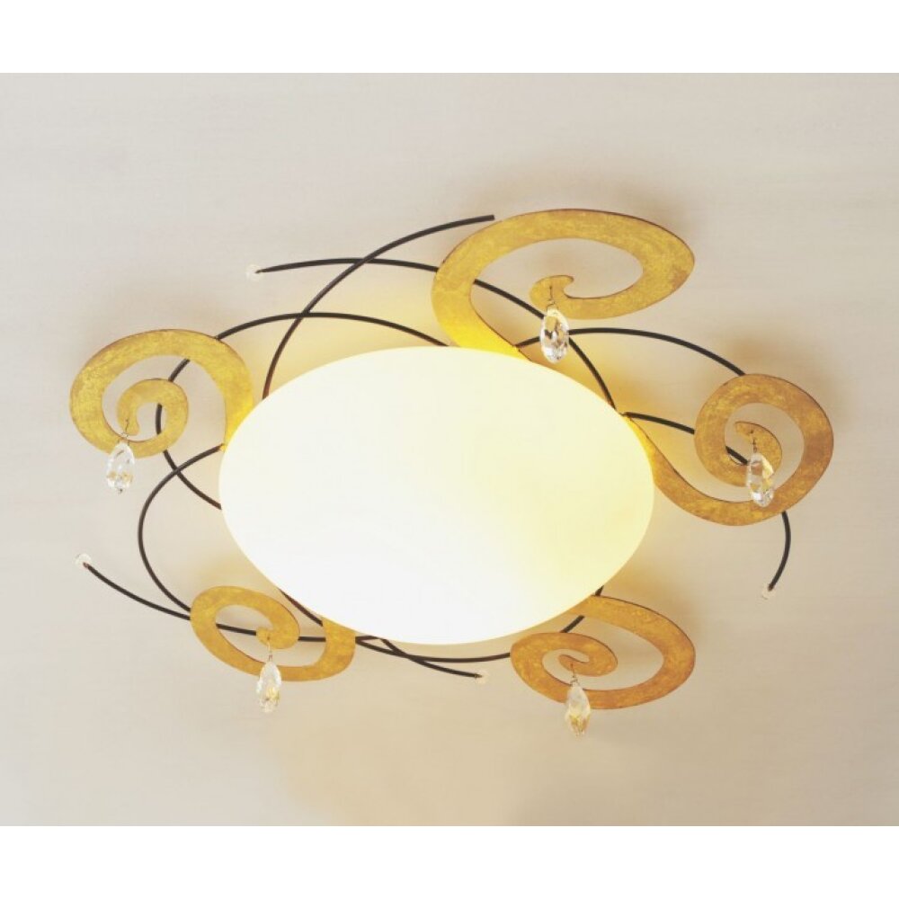 Plafonnier Holländer CASINO Brun doré, 2 lumières main product photo