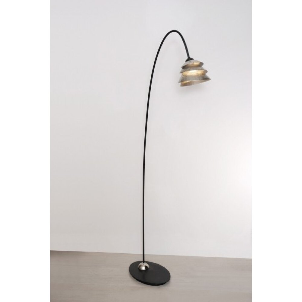 Lampadaire Holländer SNAIL ONE Noir, Argenté, 1 lumière main product photo