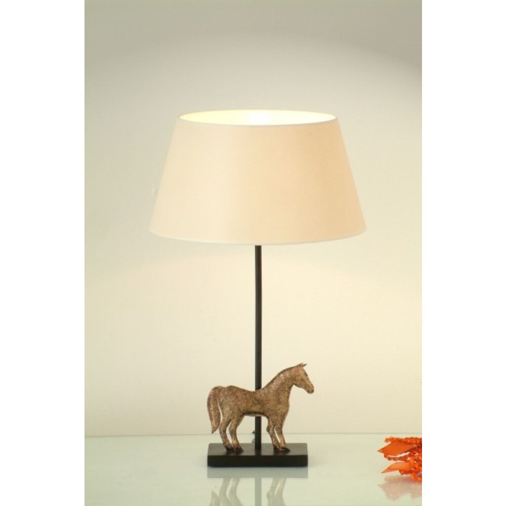 Lampe de table Holländer SOLISTI CAVALLO Brun, Or, Blanc, 1 lumière main product photo