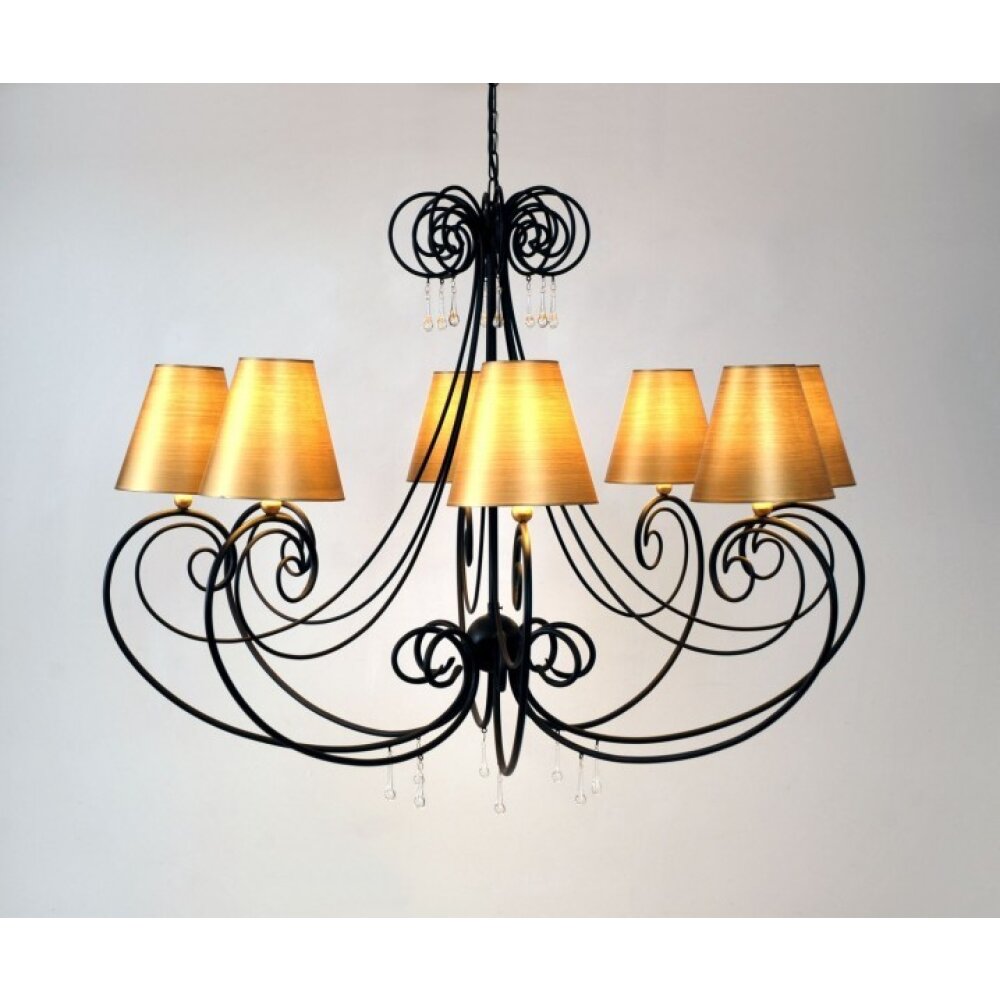 Suspension Holländer MIA Noir, 8 lumières main product photo