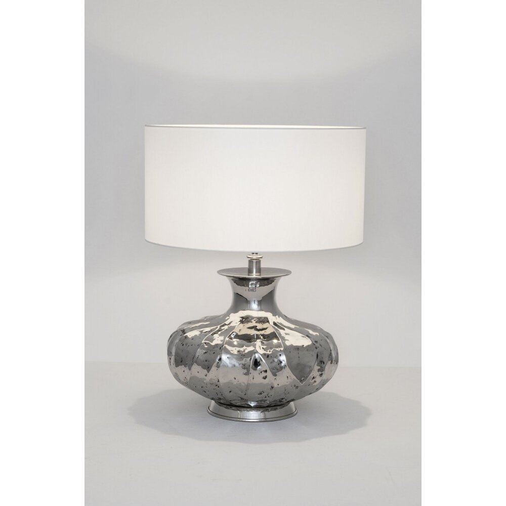 Lampe de table Holländer DAMASCO Argenté, 1 lumière main product photo