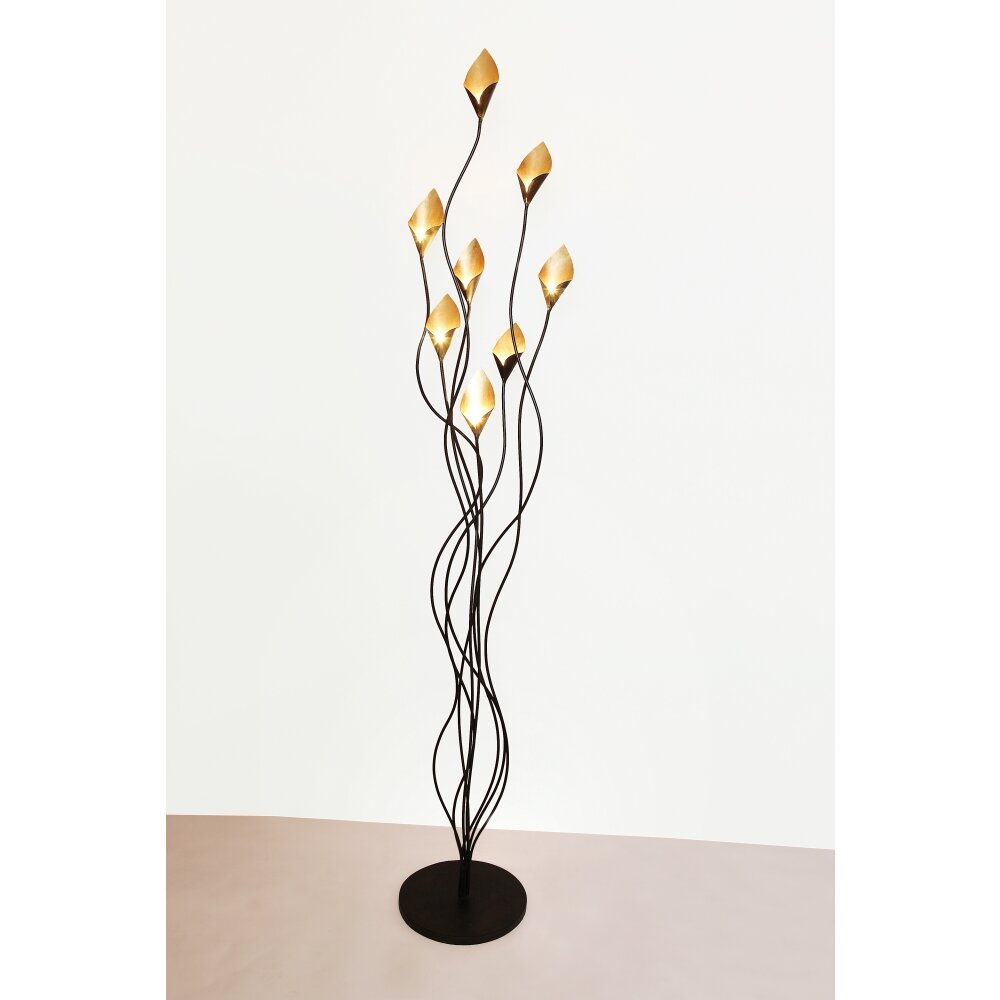 Lampadaire Holländer CALAMARO Brun, Or, Noir, 8 lumières main product photo