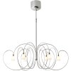 Suspension Holländer ROSASPINA Argenté, 6 lumières