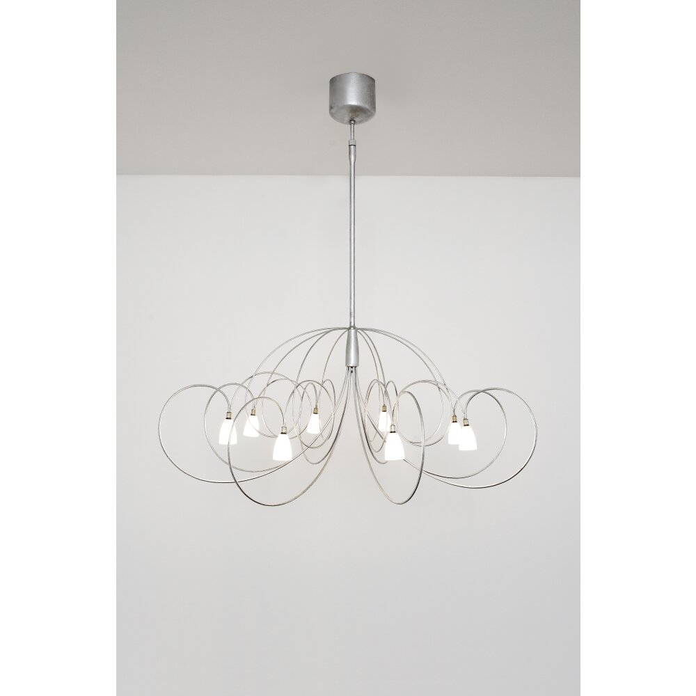 Suspension Holländer ROSASPINTA GROSS Argenté, 8 lumières main product photo