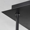 Plafonnier Abramo LED Noir, 5 lumières