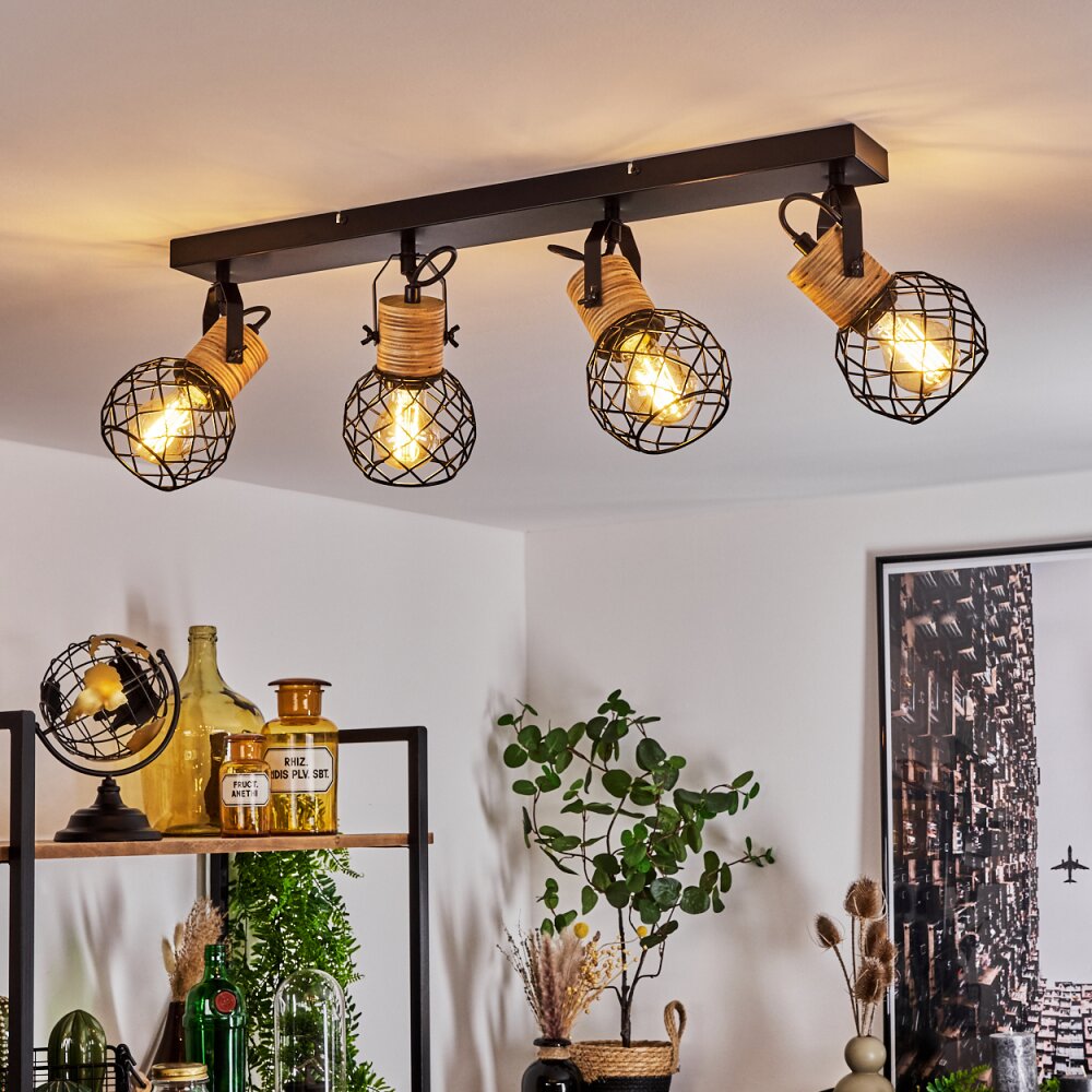 Plafonnier Bridgeport Noir, 4 lumières main product photo