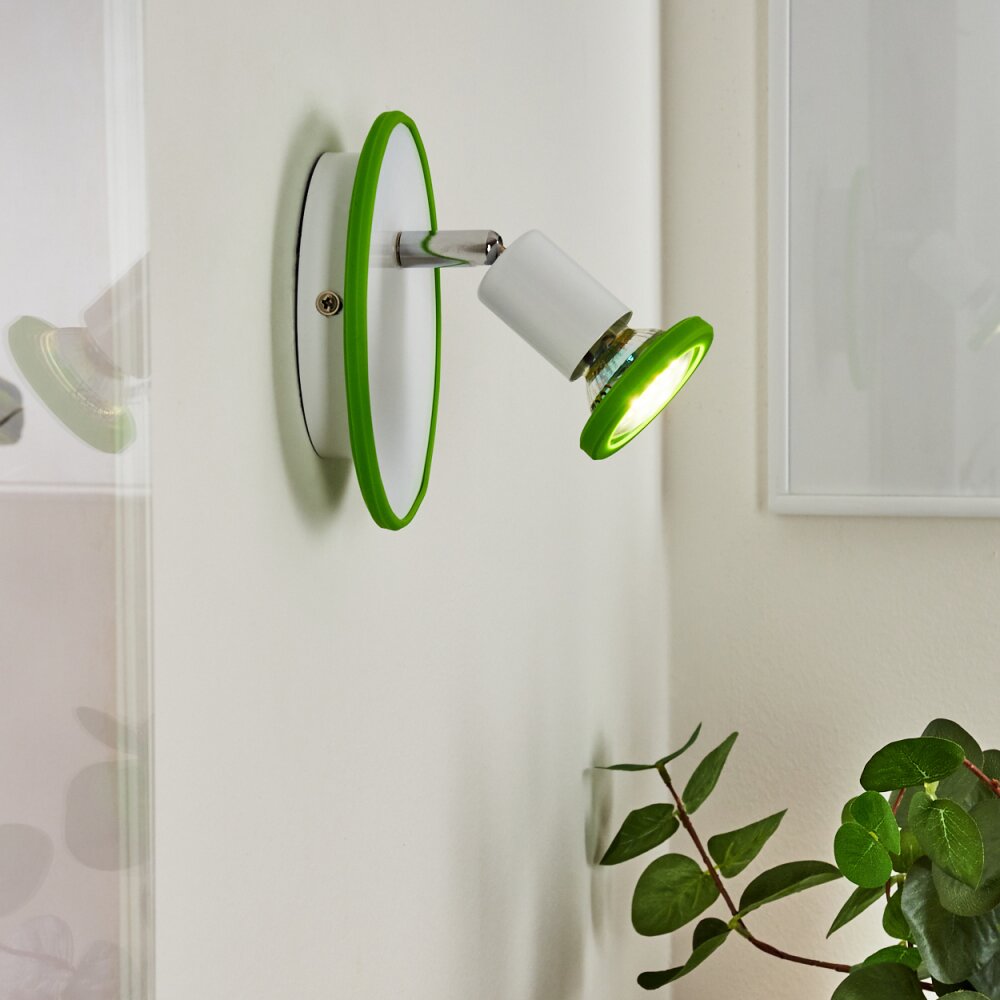 Applique murale Cabri LED Chrome, Vert, Blanc, 1 lumière main product photo