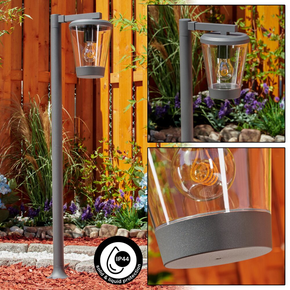 Borne lumineuse Eloida Anthracite, 1 lumière main product photo
