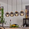 Suspension Reiden Noir, 4 lumières