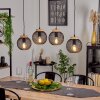 Suspension Reiden Noir, 4 lumières