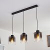 Suspension Wichit Noir, 3 lumières