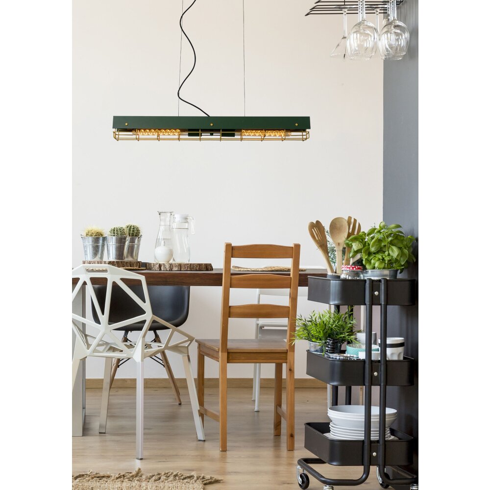 Suspension Lucide PENIGUET Vert, 2 lumières main product photo