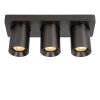 Plafonnier Lucide NIGEL LED Acier inoxydable, Noir, 3 lumières