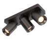 Plafonnier Lucide NIGEL LED Acier inoxydable, Noir, 3 lumières