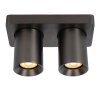 Plafonnier Lucide NIGEL LED Acier inoxydable, Noir, 2 lumières