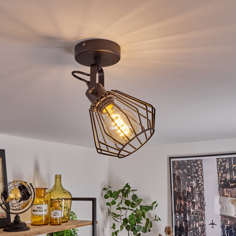 Plafonnier Albreda Noir, 1 lumière main product photo
