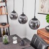 Suspension Sernf Noir, 3 lumières