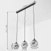 Suspension Sernf Noir, 3 lumières