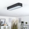 Plafonnier Iriondo LED Noir, 1 lumière, Télécommandes