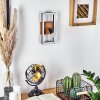 Applique murale Deadwood LED Brun, Chrome, Couleur bois, 2 lumières