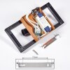 Applique murale Deadwood LED Brun, Chrome, Couleur bois, 2 lumières