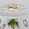 Plafonnier Oberegg LED Chrome, Nickel mat, 1 lumière, Télécommandes