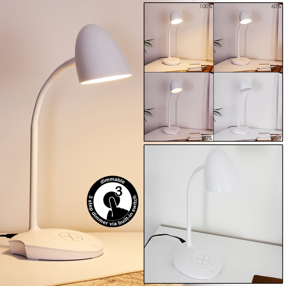 Lampe de table Grenoble LED Blanc, 1 lumière main product photo