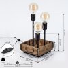 Lampe de table Avestruz Brun, Noir, 3 lumières
