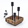 Lampe de table Avestruz Brun, Noir, 3 lumières