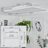 Plafonnier Telsen LED Blanc, 2 lumières, Télécommandes, Changeur de couleurs